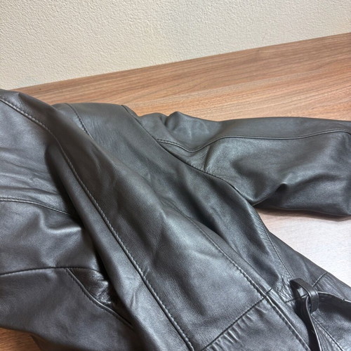 Elma Arwah women's black leather coat like new, size 54