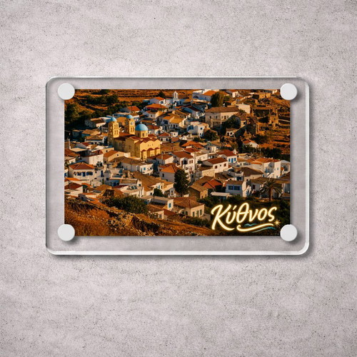 Acrylic fridge magnet 6x9cm – Kythnos, Greek Summer collection