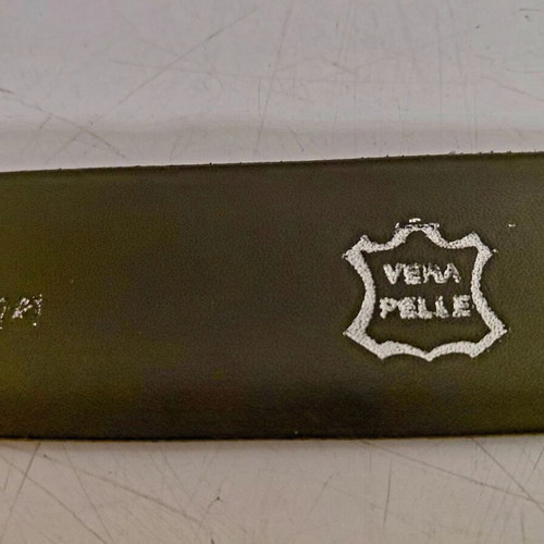 Nino Venturi men's leather belt Vera Pelle like new, black, 110 cm