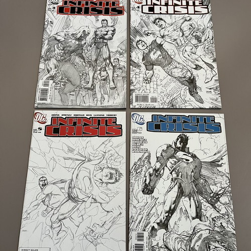 Infinite Crisis sketch variant covers, issues 3-6