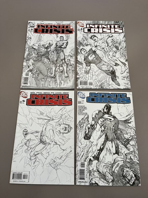 Infinite Crisis sketch variant covers, issues 3-6