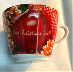  Χριστουγεννιάτικο σετ 12 τμχ. CHELSEA COUNTRY HOUSE ENGLAND Vintage  πορσελάνης του  καφέ από 6 φλιτζάνια και 6 πιατάκια....Αμεταχείριστο σε καπελιέρα!