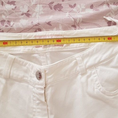 Toi Moi white elastic flare pants like new, size S