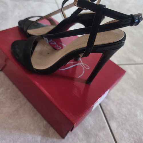 Sandals used, leather insole, size 37, black