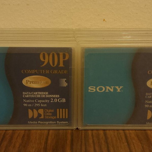 Sony 90P DDS IIII data tapes used, pack of 10, 2.0GB