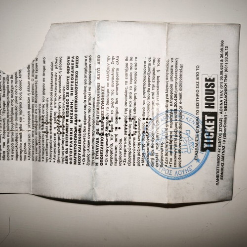 Depeche Mode concert ticket 2001 used