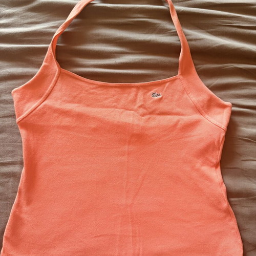 Lacoste coral halter top size 36 like new