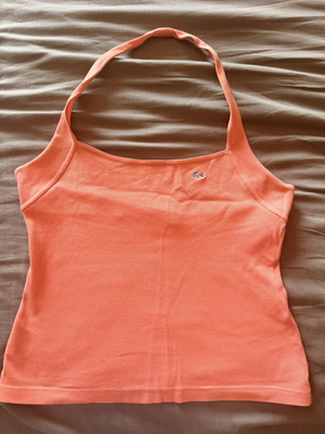 Lacoste coral halter top size 36 like new