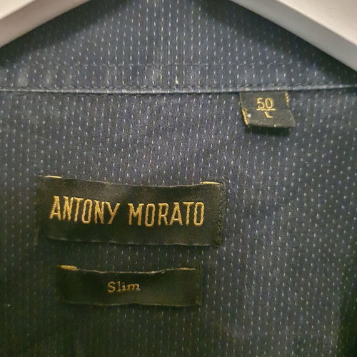 Antony Morato dark blue shirt like new with minimal design, size L