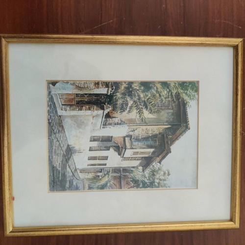 Watercolors by H. Christodoulidis, pack of 4, like new, framed
