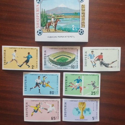 Albania Football World Cup 1970 Stamp Set new, 8 pieces