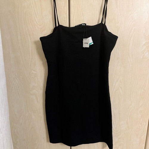 Sinsay fitted mini dress new, black, size XL