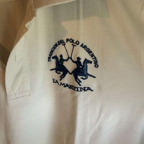 La Martina Polo T-shirt, white, size M