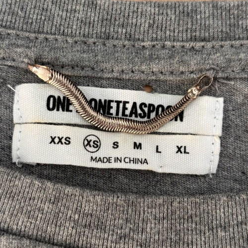 One Teaspoon Le Army Distressed Oversized T-shirt like new, grey