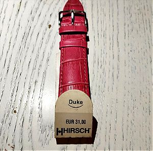 Λουράκι ρολογιού Hirsch Duke ροζ αδιάβροχο No20