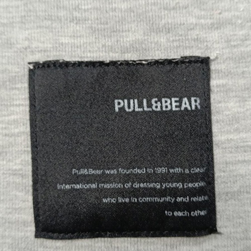 Pull&Bear men's T-shirt size L gray melange oversized boxy like new