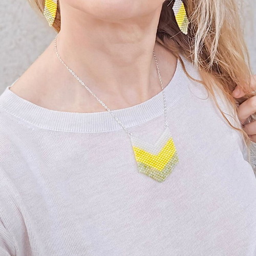 Lemon Freshness jewelry set custom made, necklace and earrings