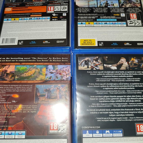 Ps4 games pack used with The Dwarves, God of War, Watchdogs, The Division