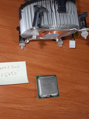 Intel Core 2 Duo E6750 used with cooler