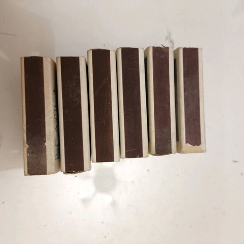 Matchboxes used, pack of 6, 1965-1980