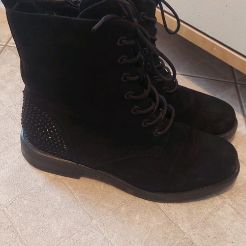 Voi Noi boots used, black, size 38, suede style with zipper