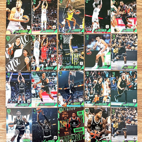 Panini Top Class Euroleague Card Bundle 20 Cards Mint