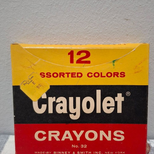 Vintage Crayolet No. 32 crayons used, full box of 12 by Binney & Smith