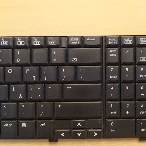 HP Compaq Presario CQ61 keyboard used with Greek characters