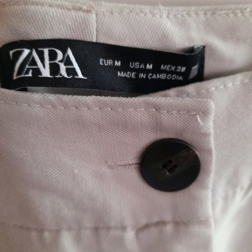 Zara pants used, pleated cropped stone gray, size medium