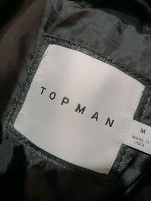 TopMan leather men's jacket like new, black, size M