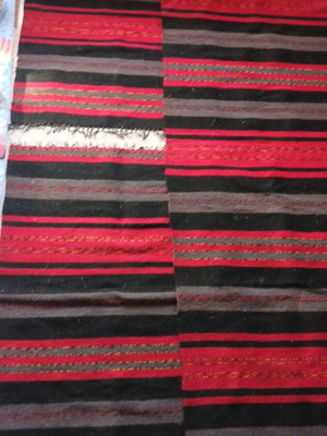 Woven rugs used, set of 3, two small and one large