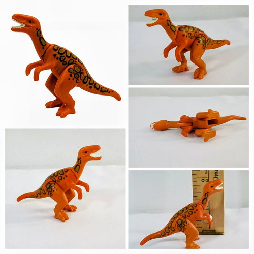 Playmobil orange small Velociraptor dinosaur like new