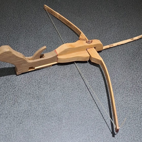 Handmade Wooden Children's Crossbow 45cm with Arrow like new