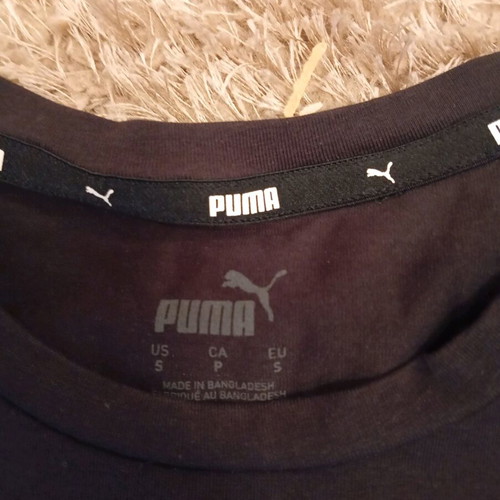 Puma short-sleeve shirt like new, black and white, size S