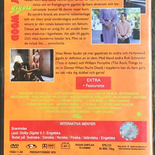 DVD Deuce Bigalow: Male Gigolo 1999 used, no Greek subtitles