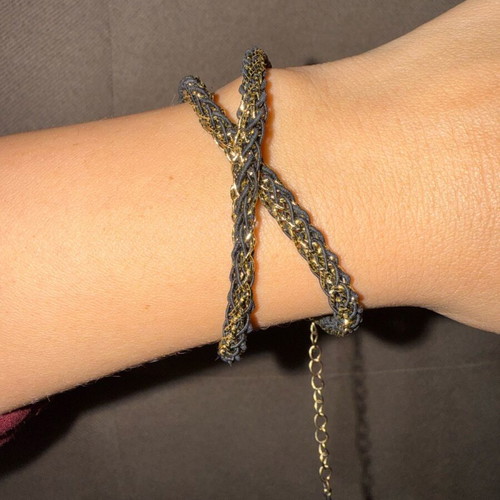 Bracelet impressive like new, black and gold