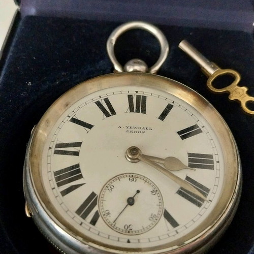 Silver pocket watch jewelry used, late 19th century, functional