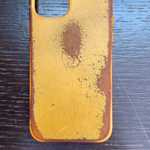 IPhone 12 leather case used, genuine Apple
