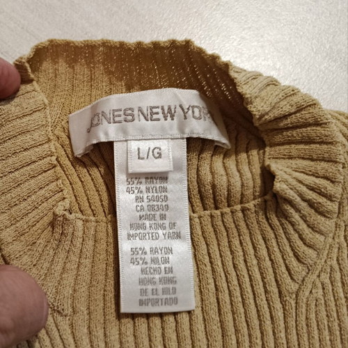 One’s New York knitted women's blouse, size L, camel beige