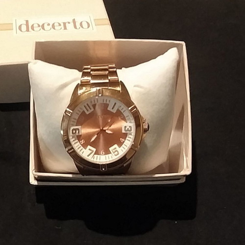 Decerto wristwatch new, women's, gold-pink tone