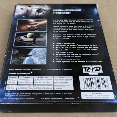 X3 Terran Conflict PC DVD-ROM like new, Deep Silver
