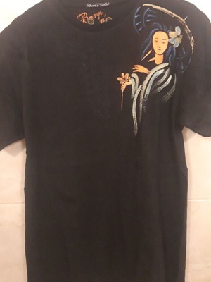 Vintage T shirt μεταχειρισμένο, χειροποίητο, μαύρο μέγεθος Medium