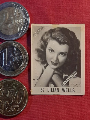 Lilian Wells vintage collectible photo card Caballero