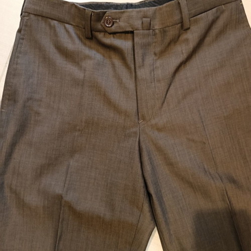 Glou Collection men's wool fabric pants like new, beige and brown, size L