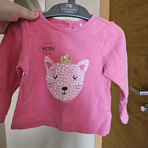 Baby girl t-shirts used, 12-18 months, Zara, Mothercare, Orchestra