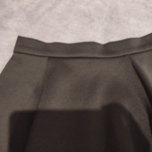 Stradivarius black skater skirt new with gold zipper
