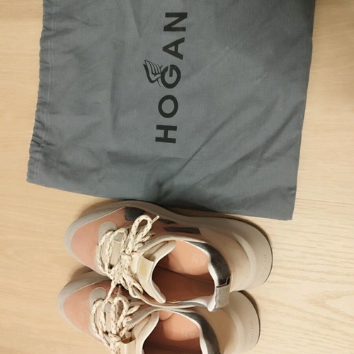 Hogan athletic shoes like new, size 36, gray pink