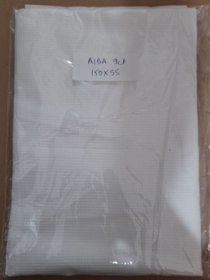 Λευκό ύφασμα AIDA 9ct 55 Χ 150 εκ. σαν καινούργιο