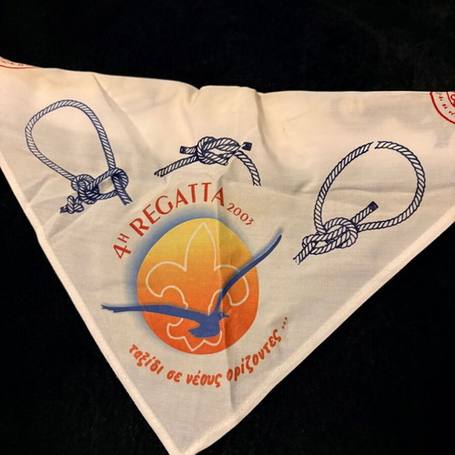 Collectible 4th Regatta 2003 scarf used, nautical scout memorabilia