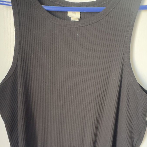 Midi Rib Black Dress H&M size XL like new